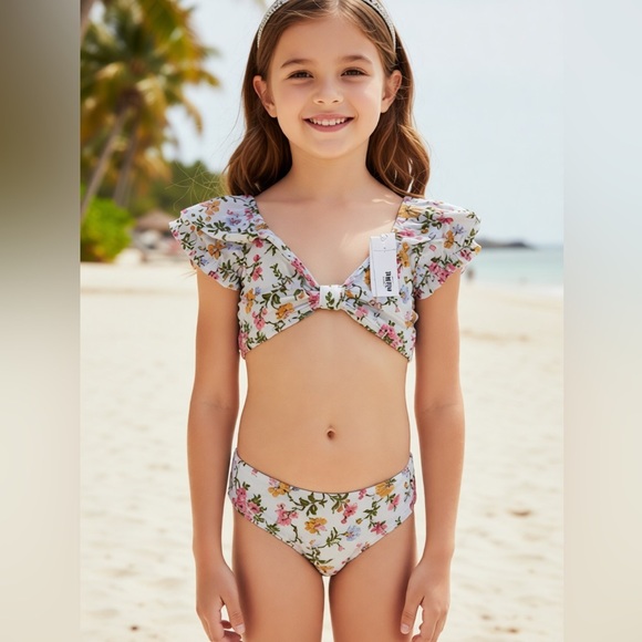 Janie and Jack Other - NWT Janie & Jack Girls 2 Piece Floral Bikini Bathing Suit - Size 16/XXL